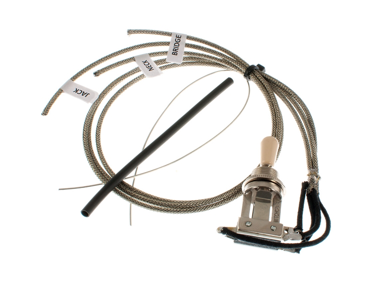 Switchcraft Short Shaft Pre-Wired Switch with Braided Wire