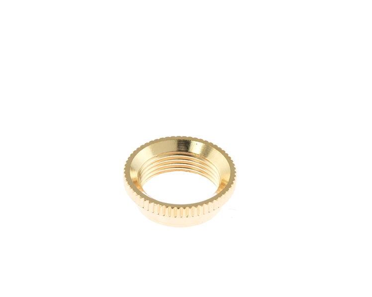 Deep Thread Fine Knurled Nut for Switchcraft Toggle Gold