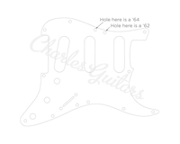 Vintage Relic Aged '62 Wide Bevel Black-White-Black Pickguard