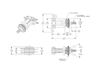 Switchcraft Short Shaft 3 Way Toggle Switch